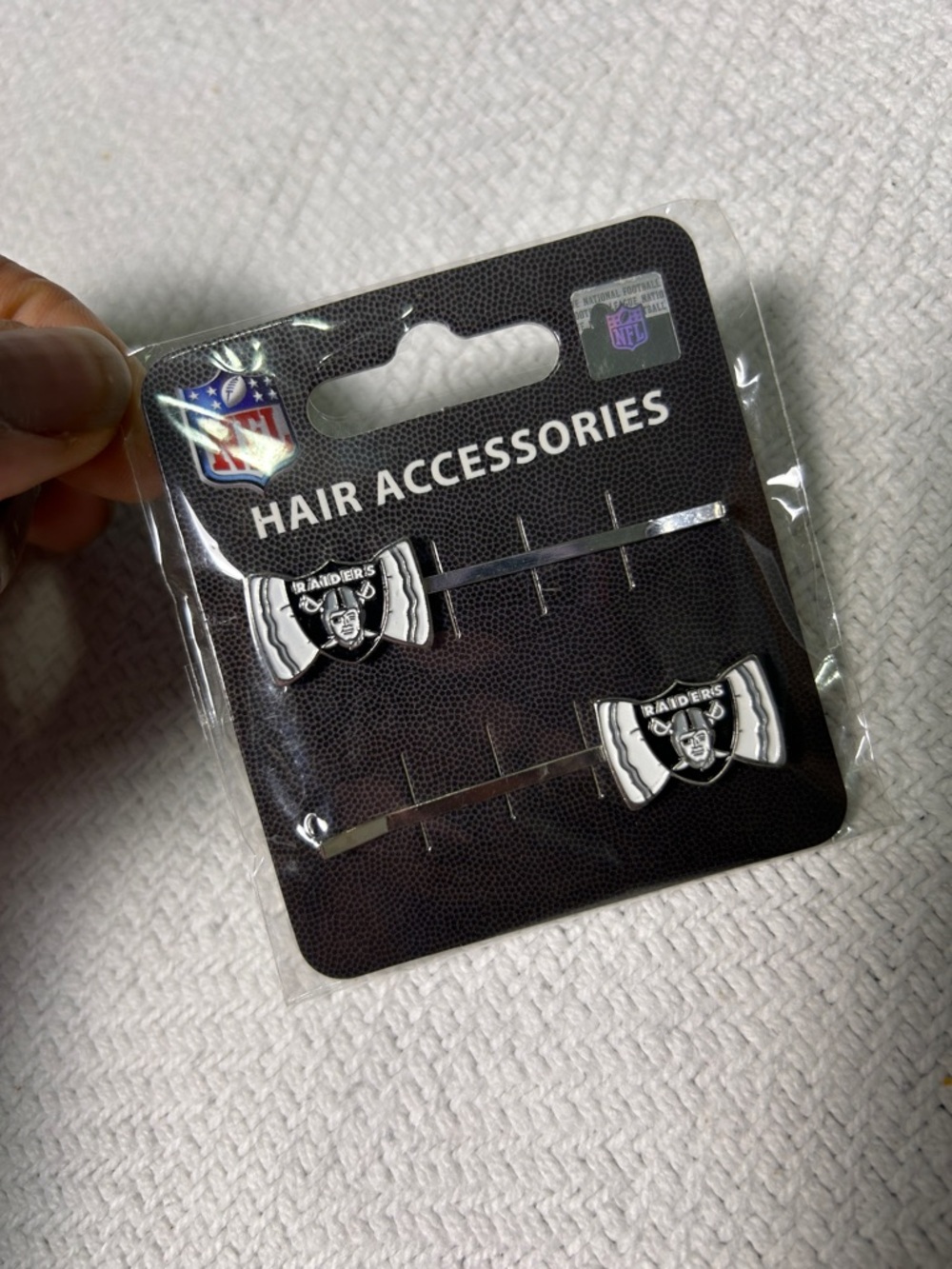 NFL Nevada Raiders Black & Silver Hair Pins